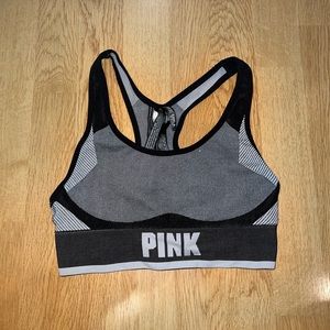 Pink workout bra crop top